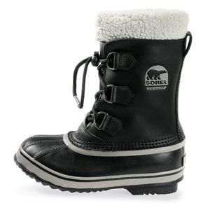 SOREL Youth Boys Yoot Pac Leather Boots Black 3